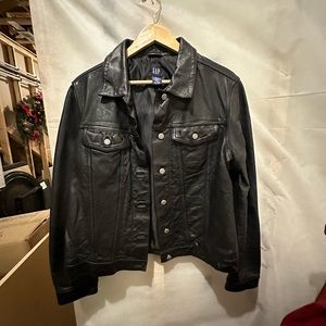 GAP 100% leather Bomber jacket